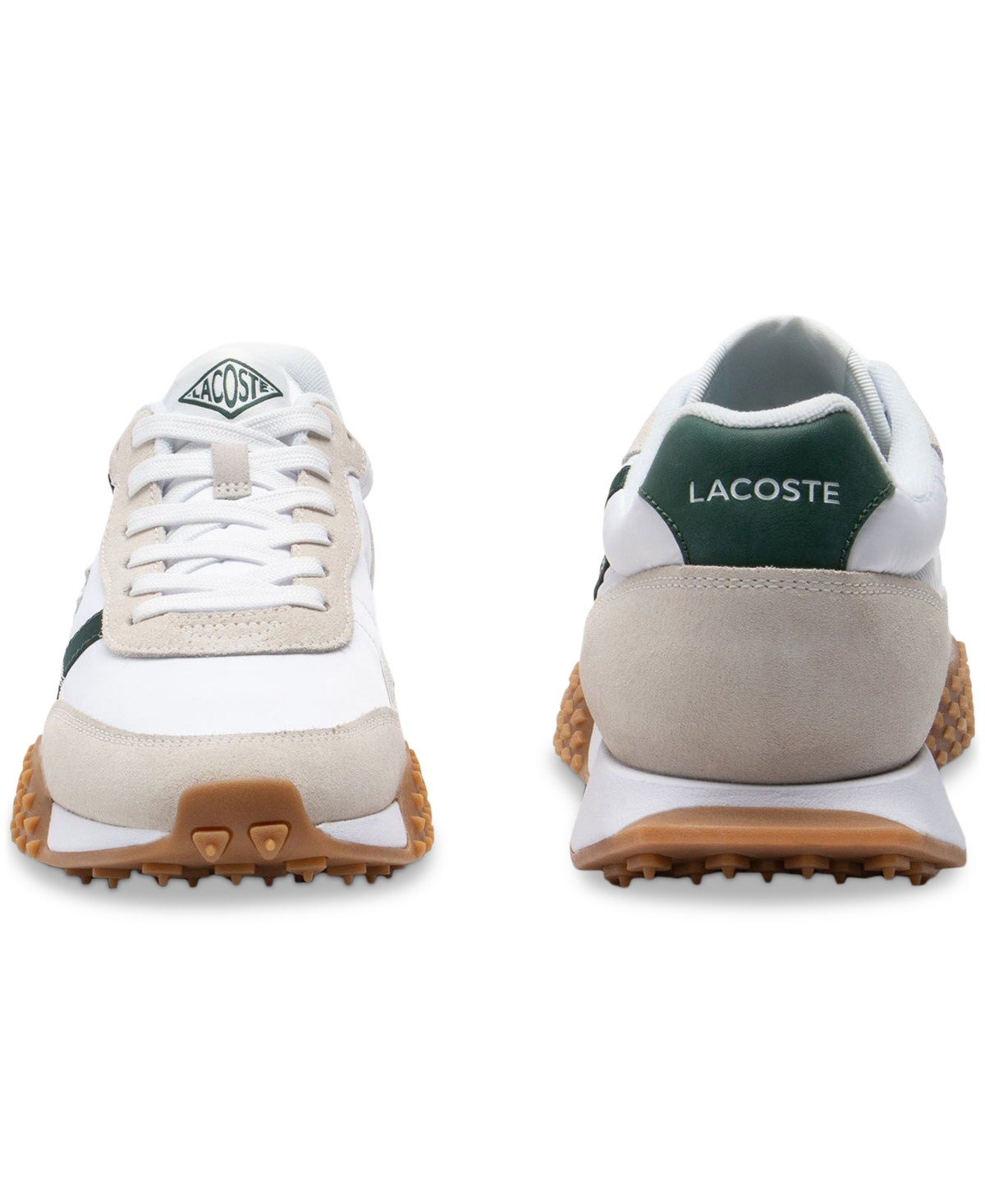 Lacoste L-spin Evo Sneakers In White,dark Green