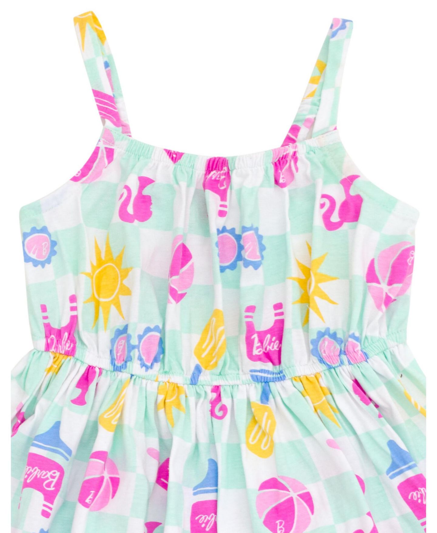Платье Barbie Square Neck Cami Dress для девочек, цвет: Бледный бирюзовый — фото 3