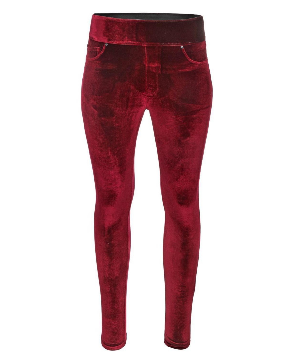 Women's Velvet High-Waist Shaping Leggings - Slate gray