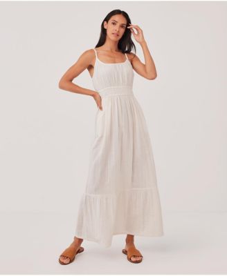 Women's Organic Cotton Coastal Double Gauze Cami Maxi Dress