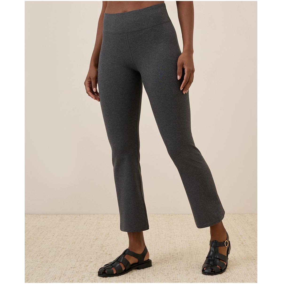 Women Cotton On the Go-To Cropped Bootcut Legging - Chocolate heather