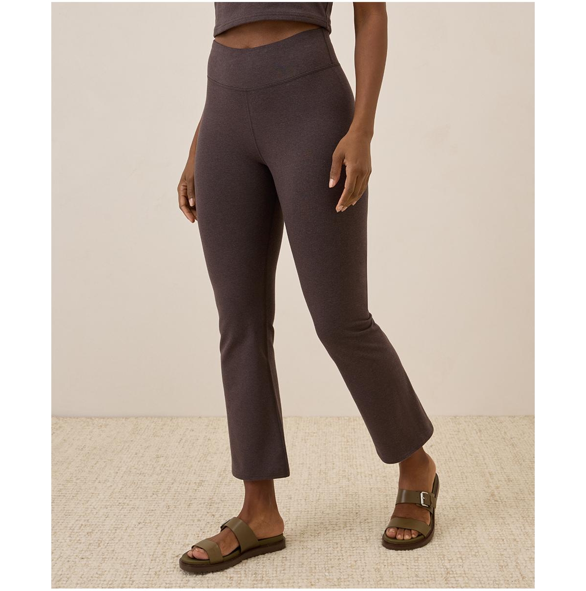 Women Cotton On the Go-To Cropped Bootcut Legging - Castor grey