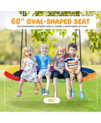 Boys Saucer Swing with LED Lights Outdoor Backyard Play