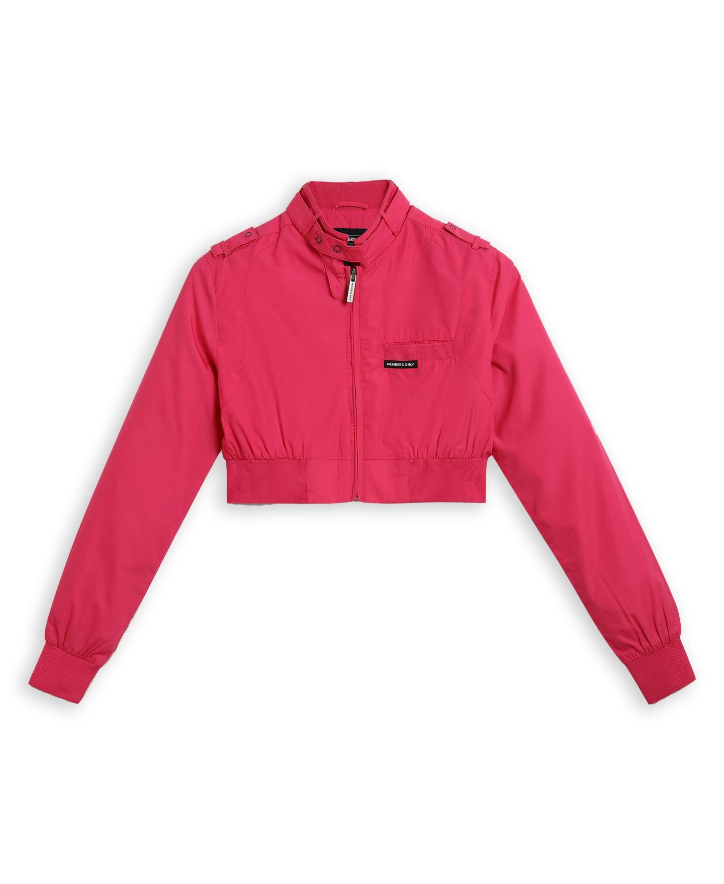 Женская куртка Members Only Mini Cropped Racer, цвет: Розовый — фото 6