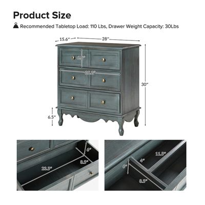 Hippe 32" Height 3 - Drawer Bedside Table with Solid Wood Legs