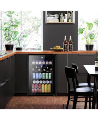 4.5 Cu.ft Beverage Cooler Compact Drink Fridge with Glass Door and Digital Temperature Control