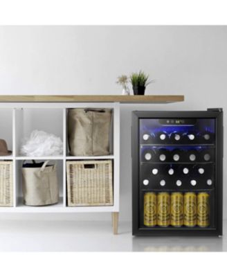 Antartic Star Beverage Cooler and Refrigerator, 95 Can/24 Bottle Mini Fridge with Glass Door, Compact Drink Fridge with Adjustable Shelves for Soda, Beer, or Wine – Ideal for Home, Bar, or Office