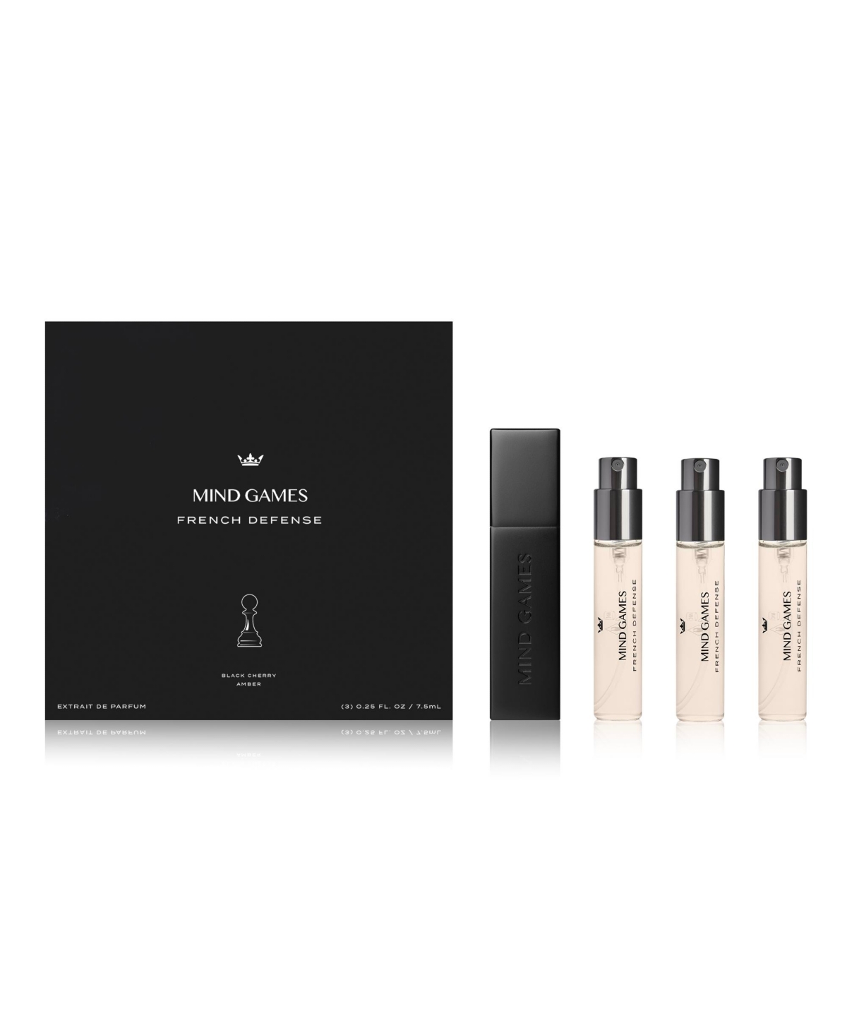 French Defense Travel Trio 3x 7.5 mL - Black