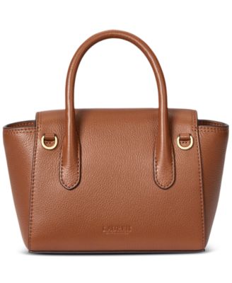 人気商品！Ralph Lauren Smooth Leather Spring 1 Satchel Leather Small Farrah Satchel