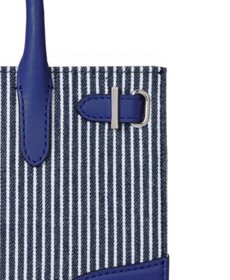 Devyn Small Striped Canvas Tote Bag