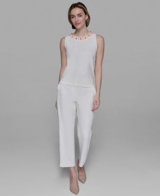 Women's Embellished Sleeveless Top