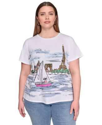 Plus Size Paris Painting Tee