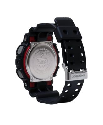 Men's Quartz Black Resin Watch, 51.2mm