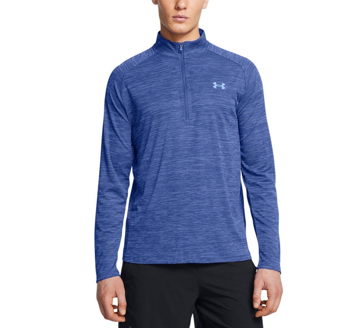 Men's Ua Tech Space-Dyed 1/2-Zip Performance Sweatshirt - Tech Blue // Horizon Blue