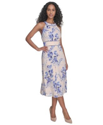 Calvin Klein - Women's Printed Sleeveless A-Line Dress