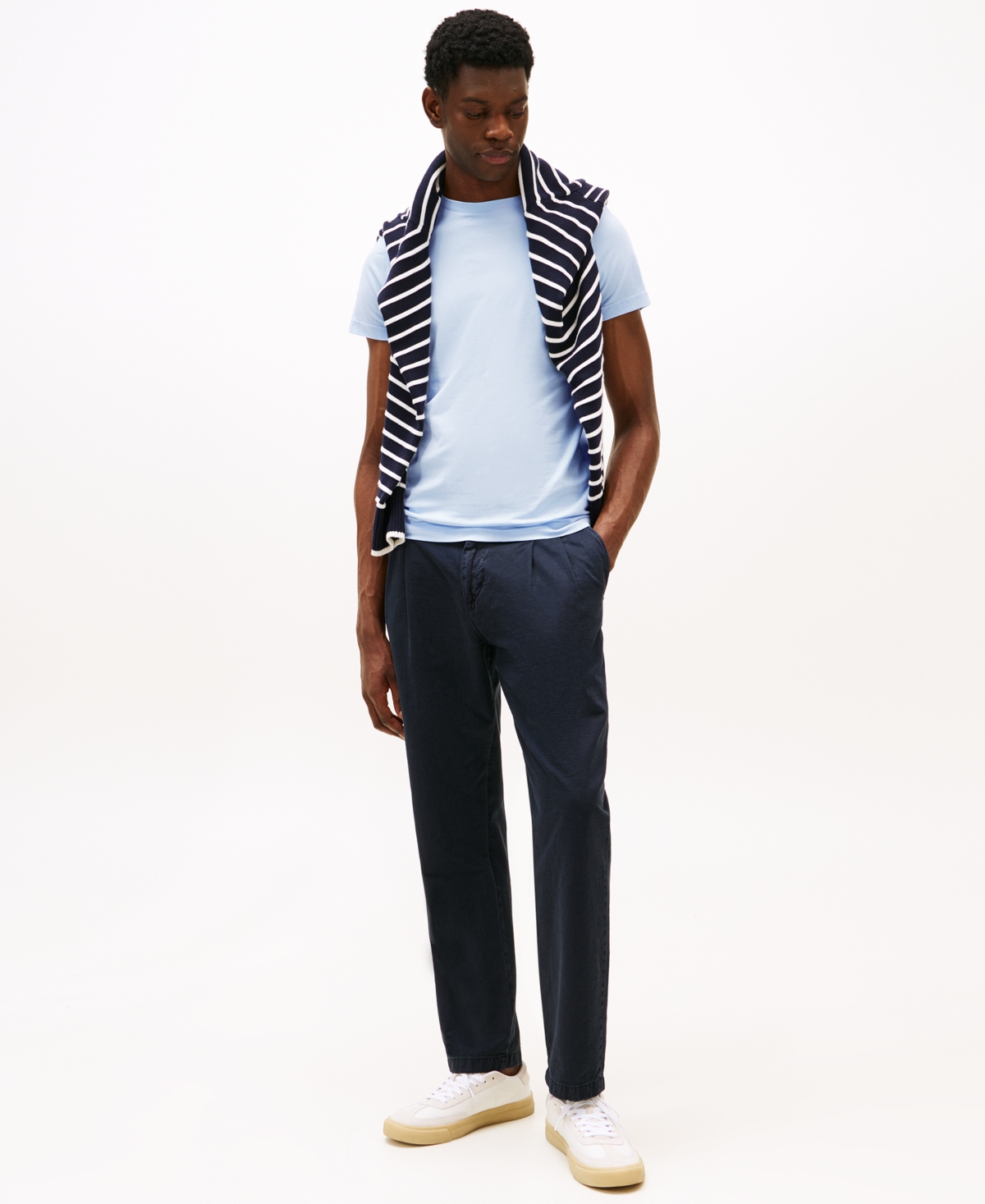 Tommy Hilfiger Men's Stretch Cotton Slim-fit T-shirt In Blue