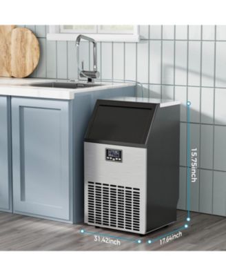  100lbs/Day Commercial Crescent Ice Machine | Dual-Position Undercounter/Freestanding | Adjustable Ice Thickness | Bar & Cafe Use