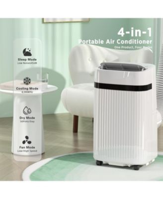 12,000 BTU Portable AC, cools up to 550 sq.ft, quiet 46dB, 4-in-1 with remote for home/office/dorms.