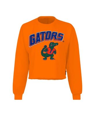 Women's Orange Florida Gators Slouchy Cropped Long Sleeve T-Shirt