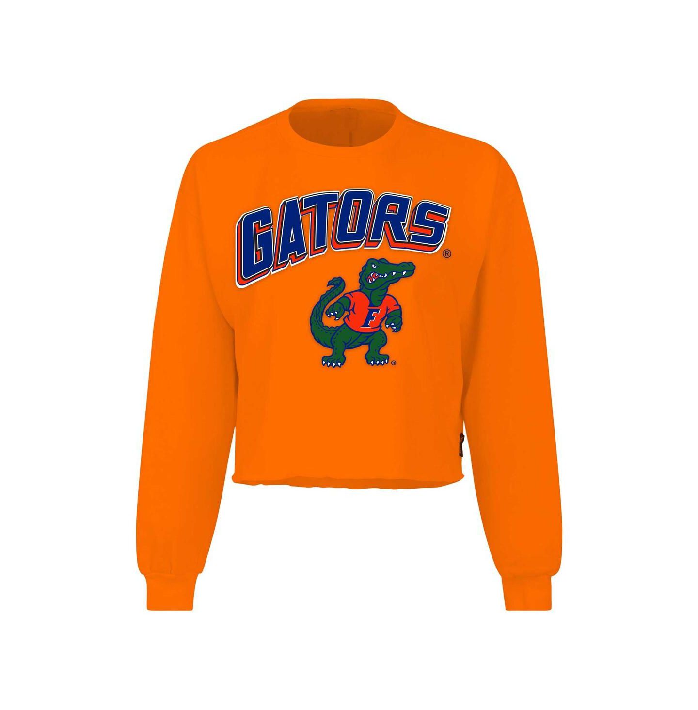 Женская футболка Spirit Jersey Orange Florida Gators Slouchy Cropped Long Sleeve — фото 3