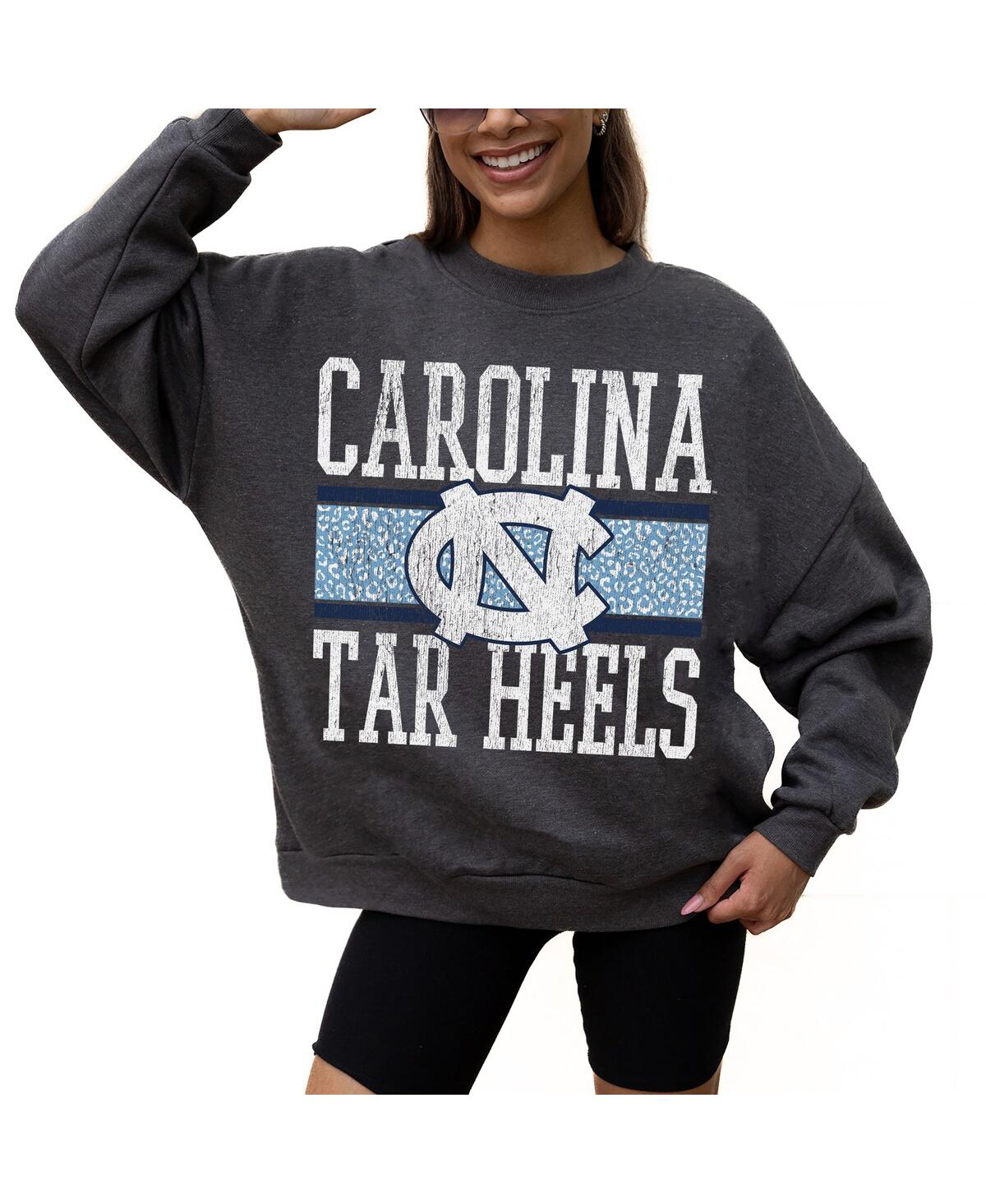 Women's Charcoal North Carolina Tar Heels Premium Fleece Pullover Sweatshirt - Charcoal