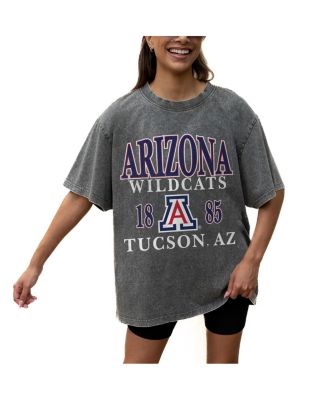 Women's Grey Arizona Wildcats Oversized Snow Wash T-Shirt