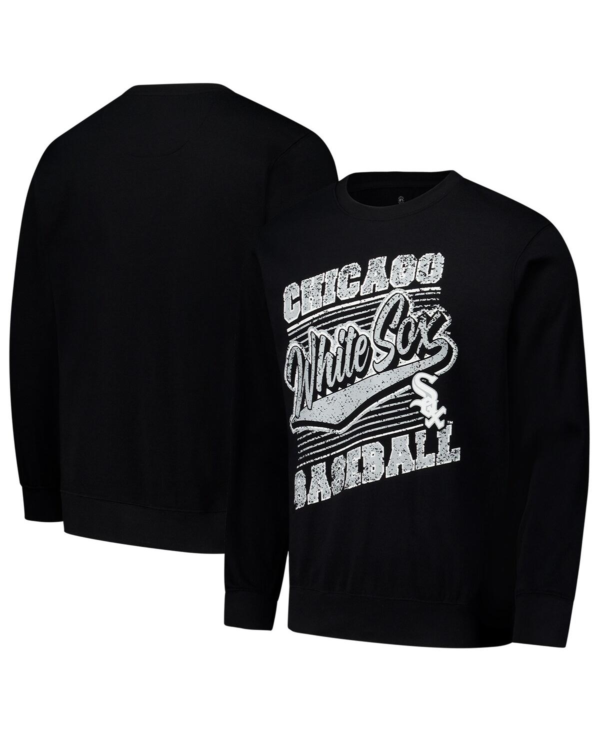 Shop Stitches Men's Black Chicago White Sox Pullover Sweatshirt