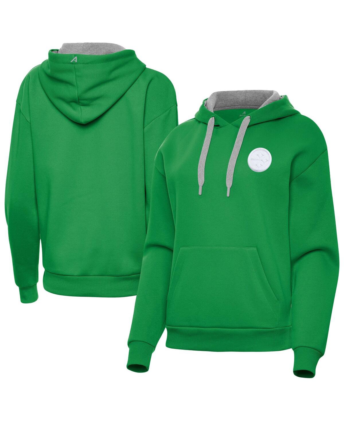 Women's Kelly Green Pittsburgh Steelers St. Patrick's Day Victory Pullover Hoodie - Kelly Green