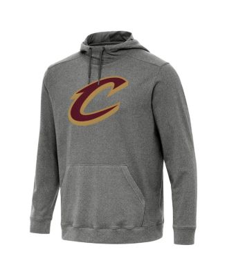 Antigua - Men's Heather Black Cleveland Cavaliers Cloud Pullover Hoodie