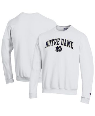 Champion - Men's&nbsp; White Notre Dame Fighting Irish Arch Over Logo Pullover Sweatshirt