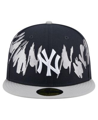 Men's Navy/Gray New York Yankees Retro Pattern 59FIFTY Fitted Hat