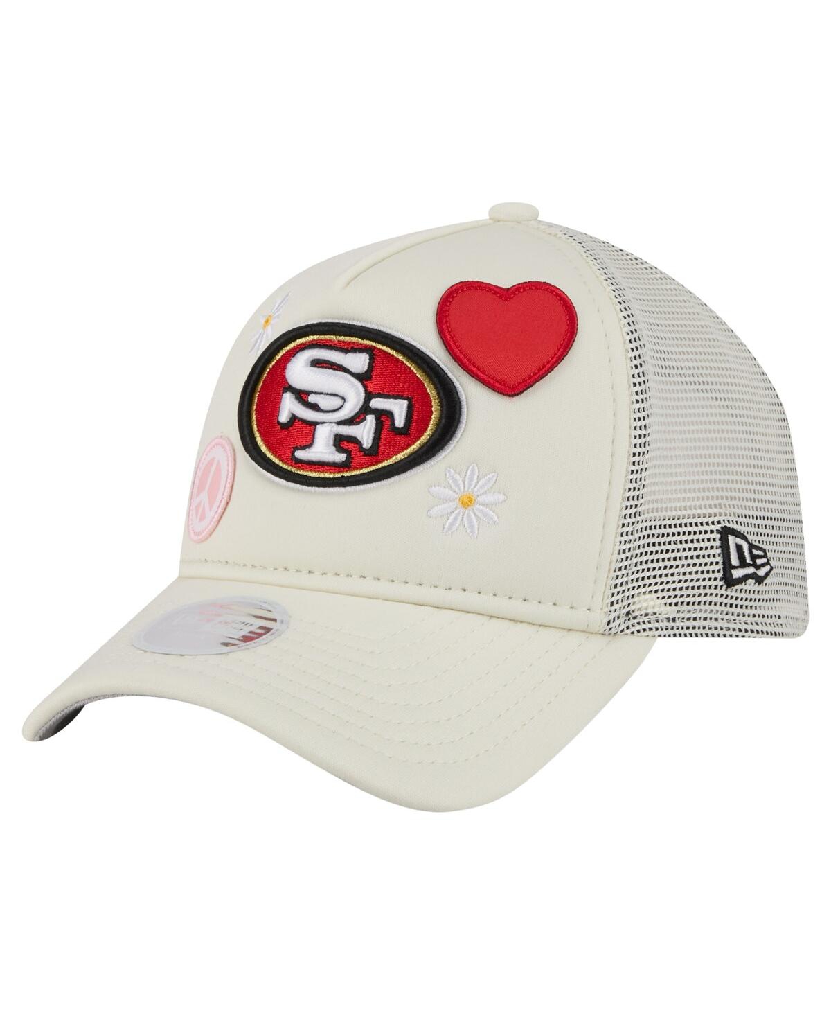 New Era Women's Cream San Francisco 49ers All Love 9forty Adjustable Trucker Hat In Cream