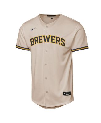 Big Boy's and Girl's Christian Yelich Cream Milwaukee Brewers Home Replica Player Jersey