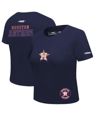 Pro Standard - Women's&nbsp;Navy Houston Astros Game Day Classics Baby Doll Cropped T-Shirt