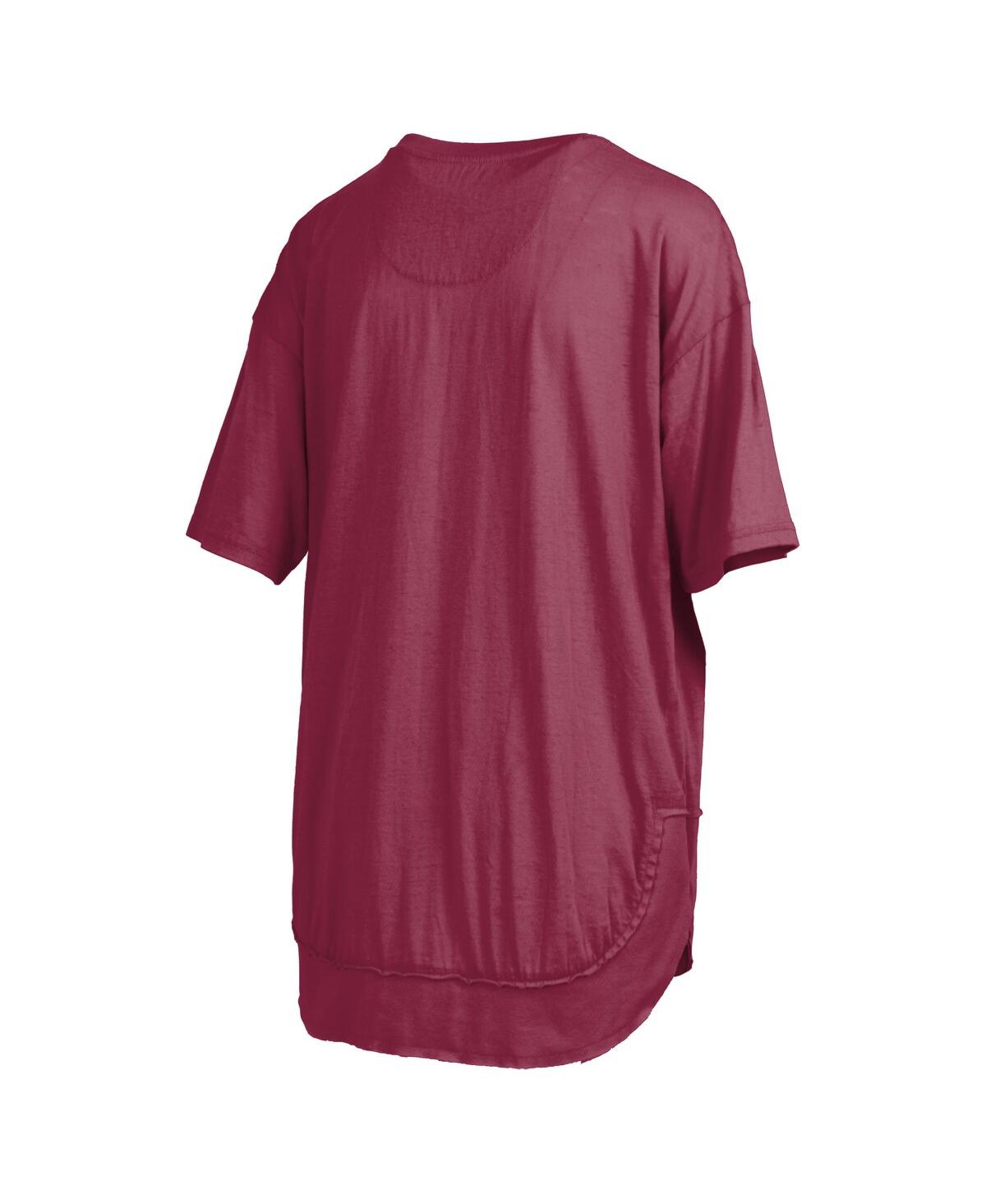 PRESSBOX WOMEN'SÂ GARNET SOUTH CAROLINA GAMECOCKS PONCHO T-SHIRT 