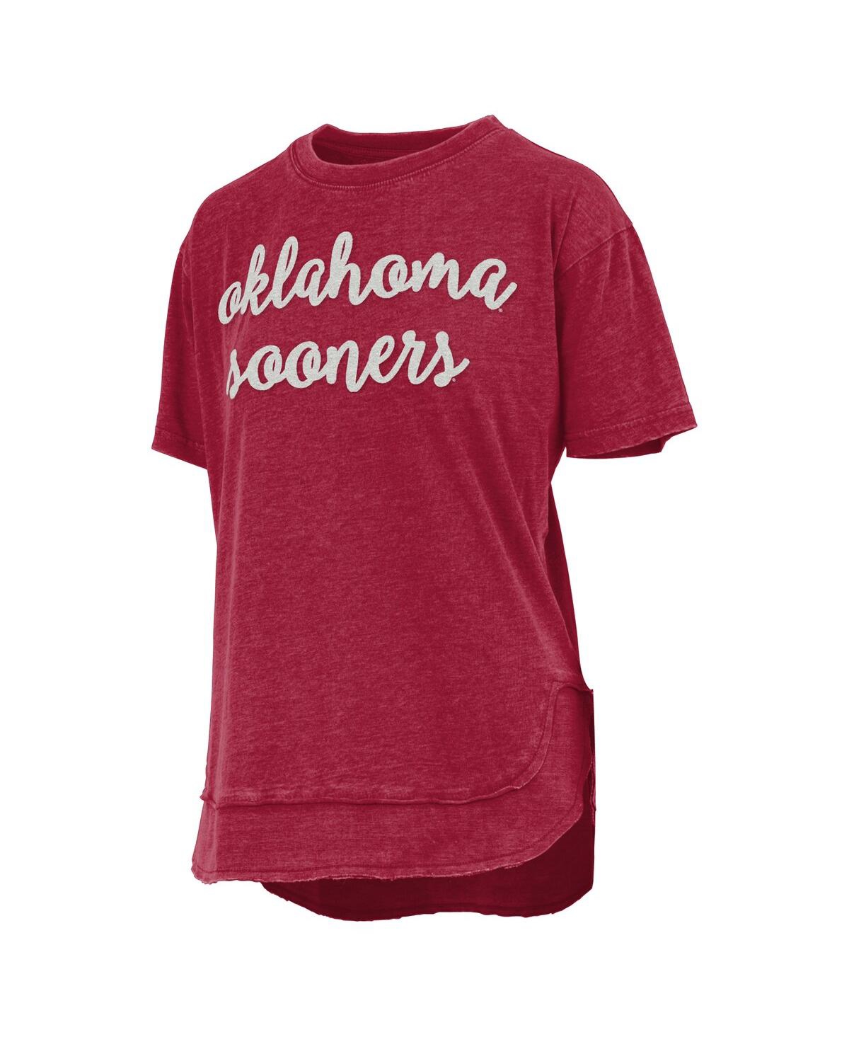 Shop Pressbox Women's Crimson Oklahoma Sooners Poncho T-shirt