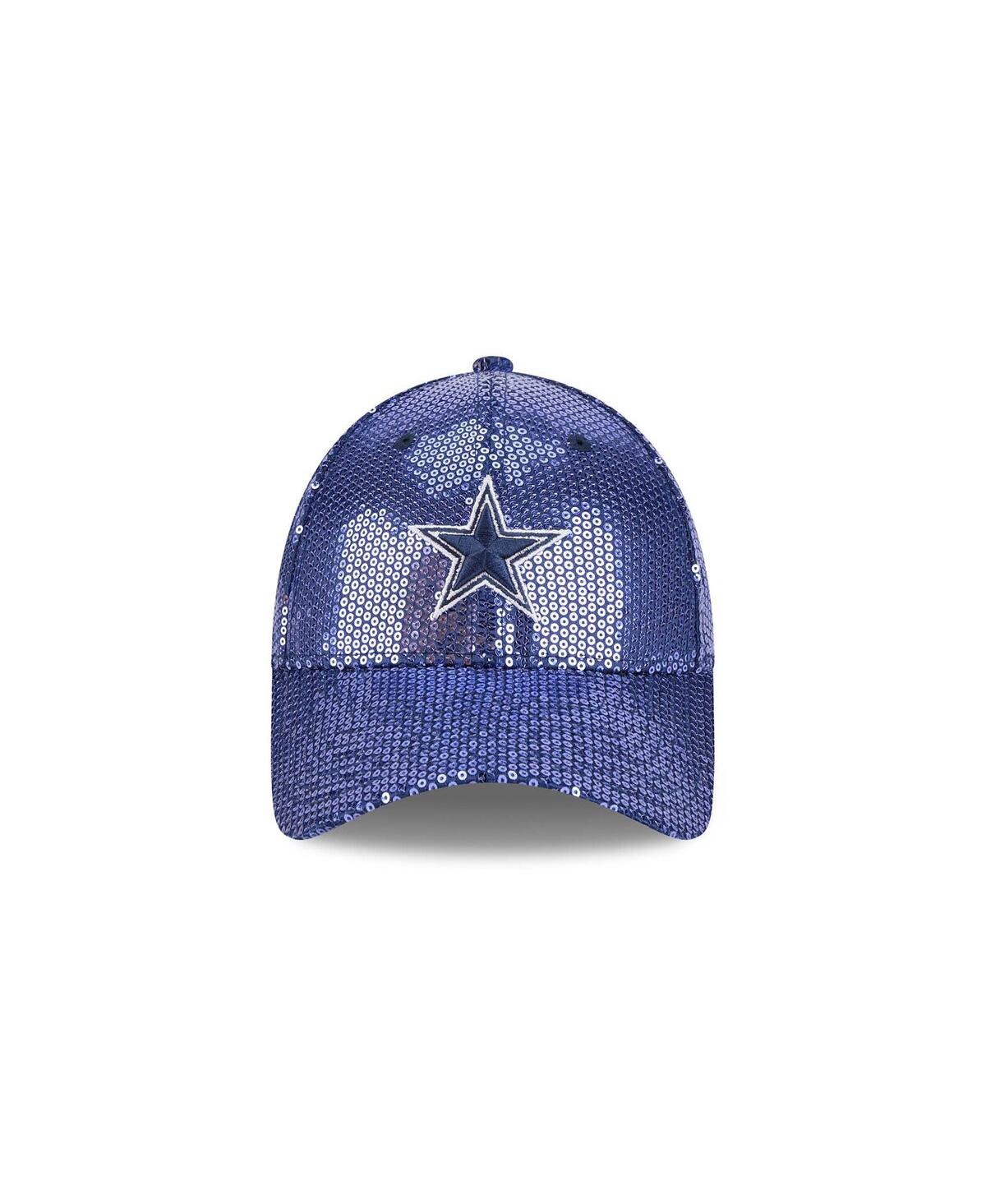 New Era Women's Navy Dallas Cowboys Gameday Sequin 9forty Adjustable Hat In Navy