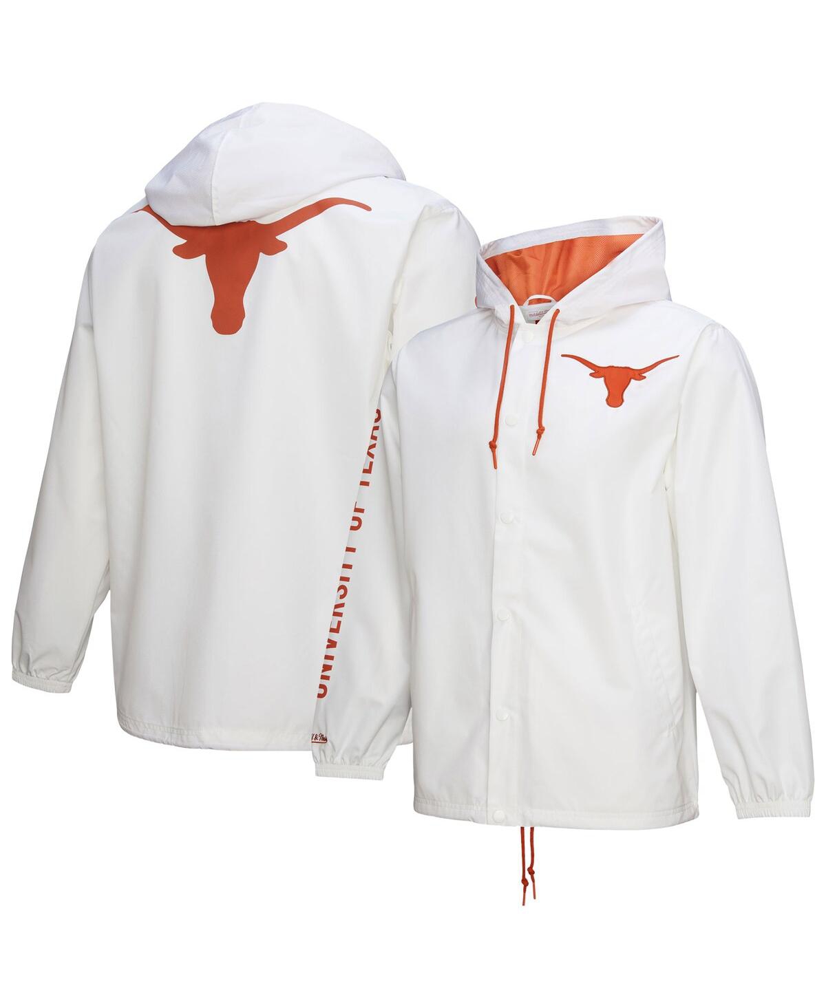 Mitchell & Ness White Texas Longhorns Coaches Full-snap Hoodie Jacket In White