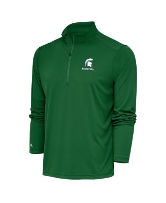 Antigua - Men's  Green Michigan State Spartans Basketball Tribute Quarter-Zip Pullover Top