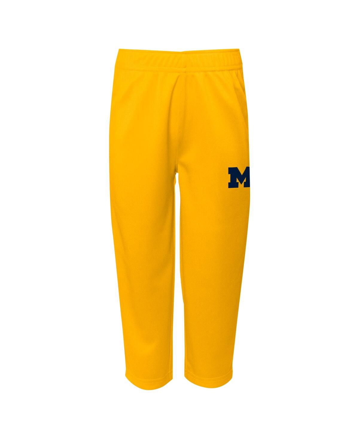 Outerstuff Toddler Boys And Girls Navy Michigan Wolverines Two-piece Red Zone Jersey And Pants Set In Navy