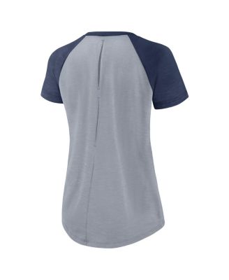 Women's Heather Gray Tampa Bay Rays Summer Breeze Raglan Fashion T-Shirt
