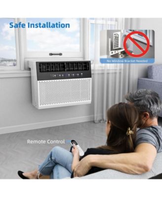 10000 BTU U Shaped Window Air Conditioner Cools up to 450 Sq Ft with Six Modes 24H Timer Easy Install Low Noise Remote Control Air Conditioner