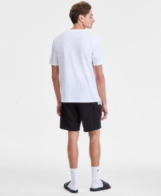 Men's Three-Stripes Tiro 9" Cargo Shorts, Slide Pocket T-Shirt & Adilette Comfort Slide Sandals   