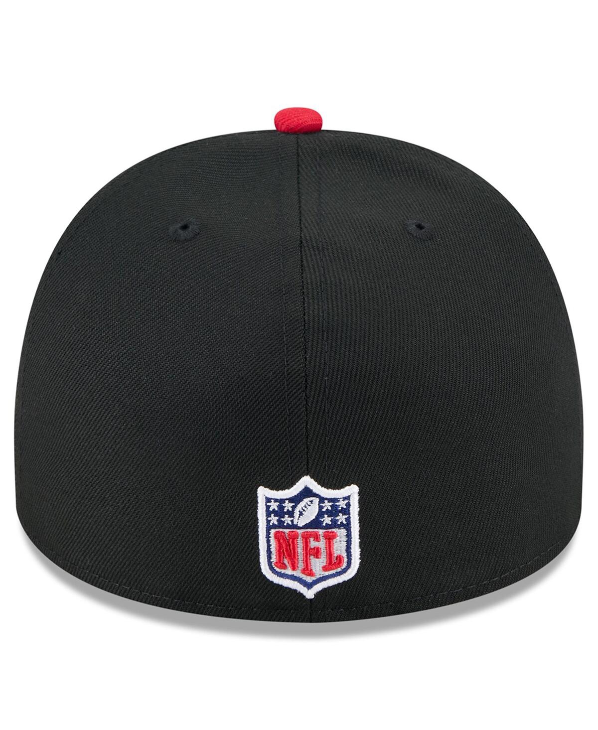 New Era Men's Black/scarlet San Francisco 49ers 2025 Nfl Draft On Stage A-frame 59fifty Fitted Hat In Black,scarlet