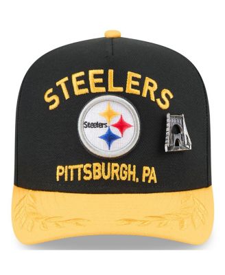 Men's Black/Yellow Pittsburgh Steelers 2025 NFL Draft On Stage A-Frame 59FIFTY Fitted Hat