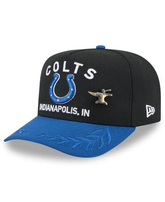 New Era - Men's Black/Royal Indianapolis Colts 2025 NFL Draft On Stage A-Frame 59FIFTY Fitted Hat