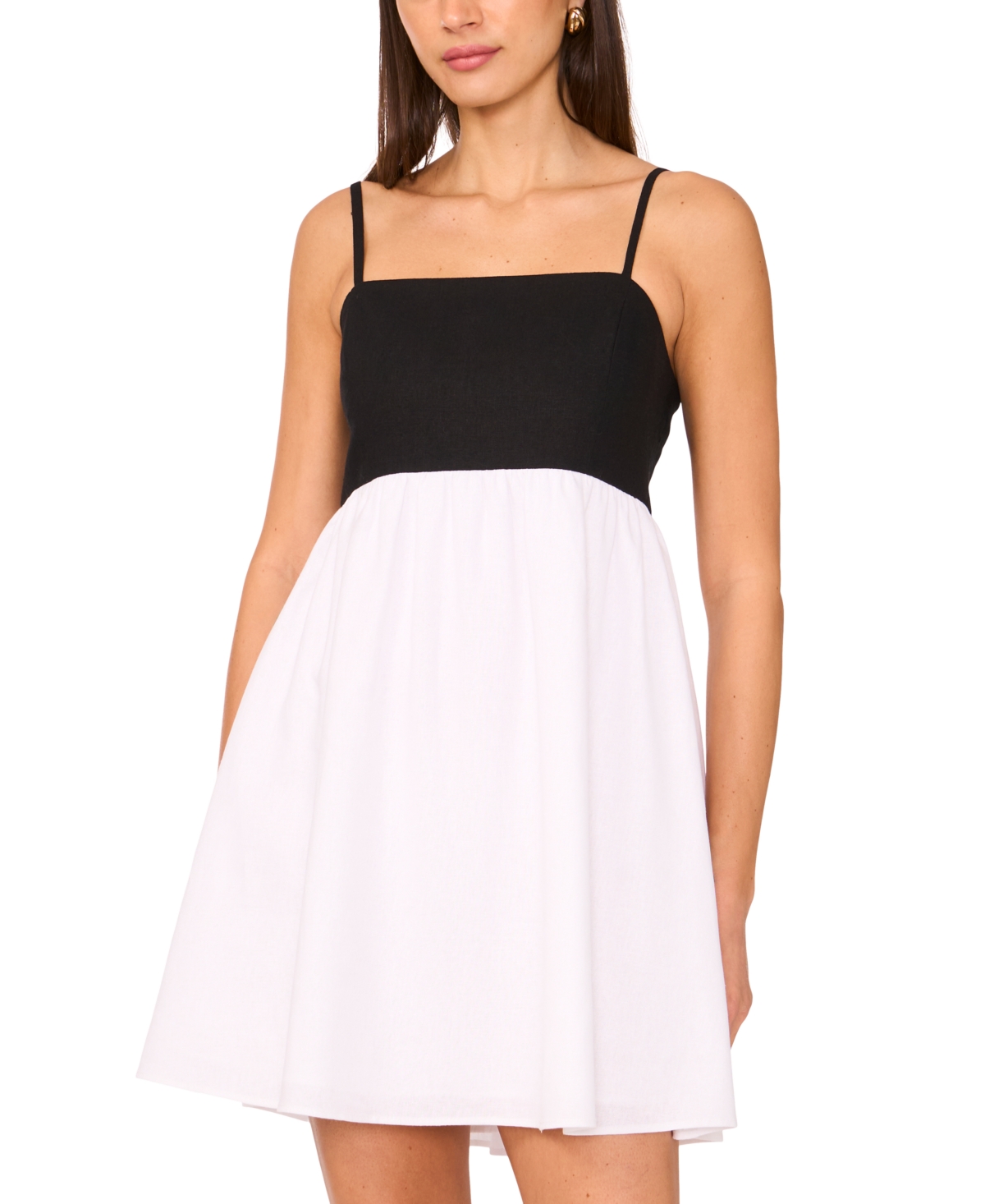 1.state Women's Colorblocked Empire-waist Mini Dress