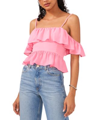 1.STATE - Women's Off-The-Shoulder Ruffle Top