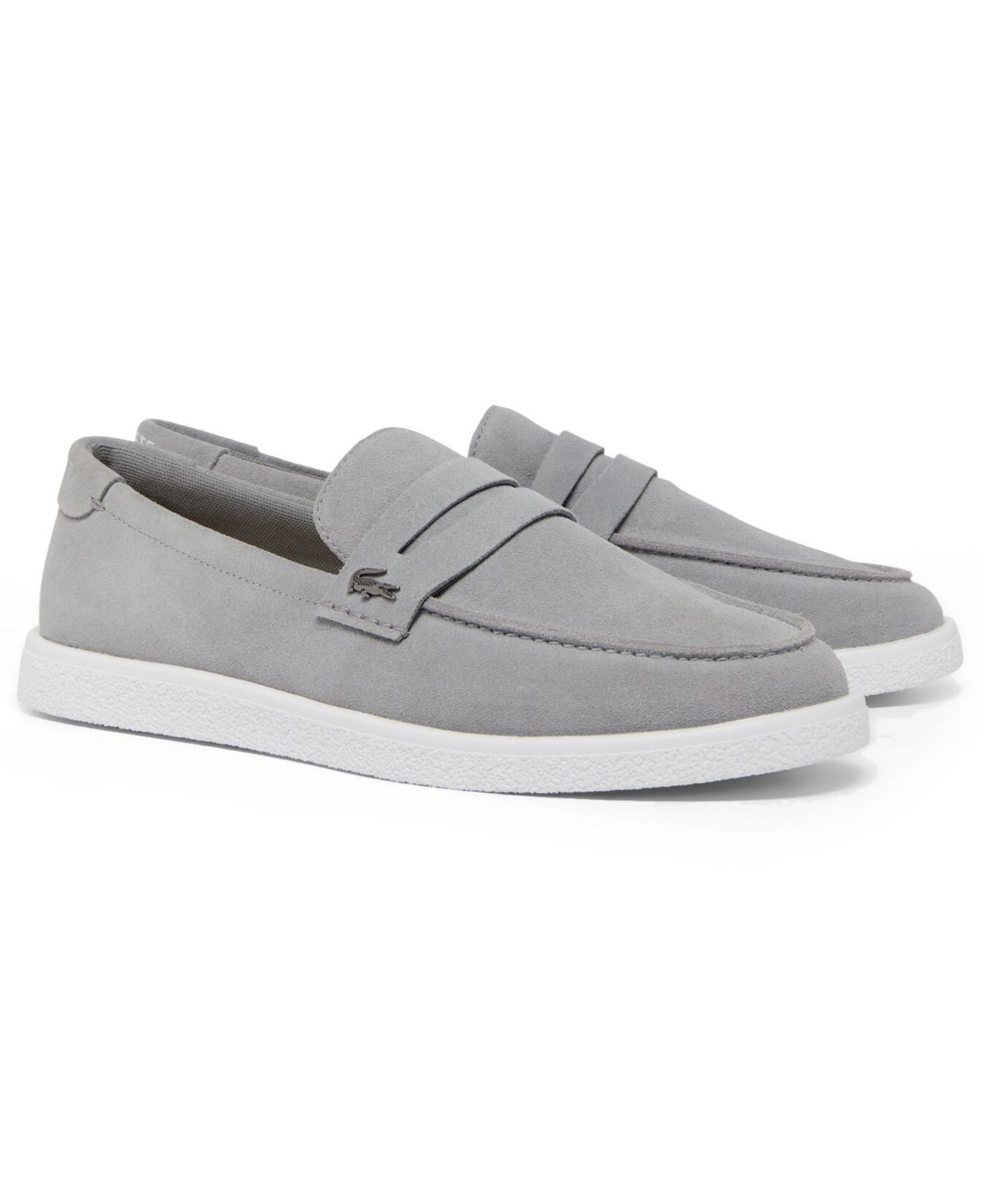 Мужские туфли Lacoste Cochet Casual Slip-On, цвет: Серый / Белый — фото 1
