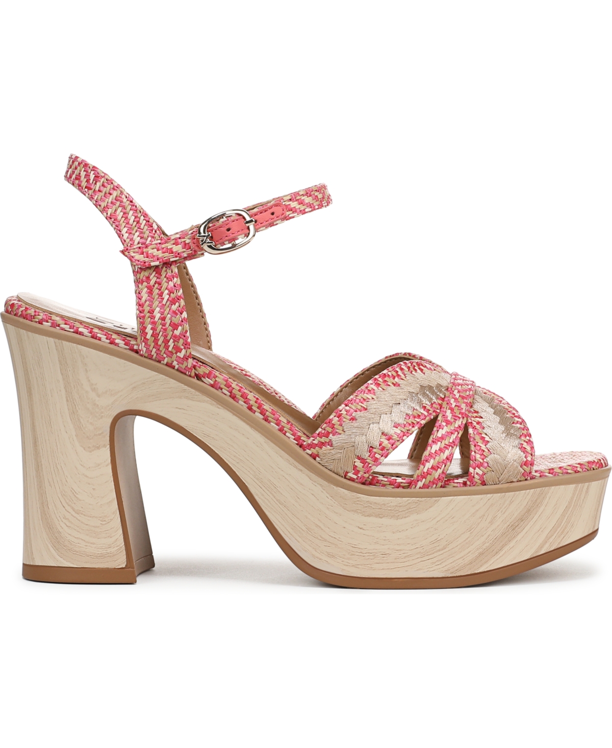 Naturalizer Katalina Platform Sandal In Pink Weave Fabric